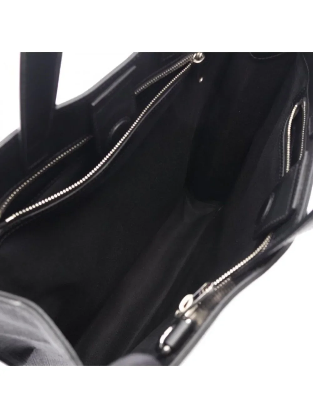 Gucci Tote GG Supreme Black Canvas Leather